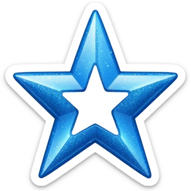 icon instagram em forma de estrela glitter blue sticker