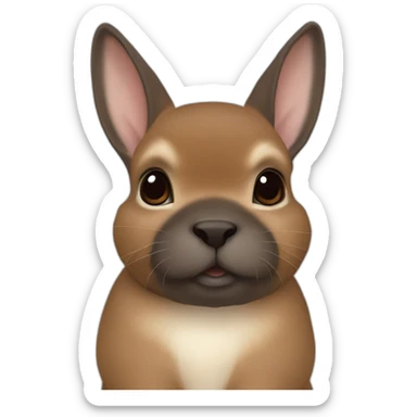 brown netherland dwarf with dark nose sticker