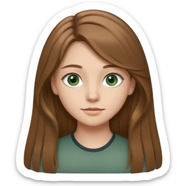 Девушка, светлая шатенка с длинами волосами, лет 18 с серо зелёными глазами по темнее sticker