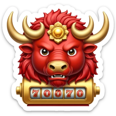 Angry buffalo slot machine sticker