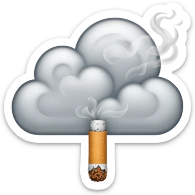 Cigarette Smoke Curl sticker