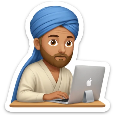 a guru working on his mac sticker