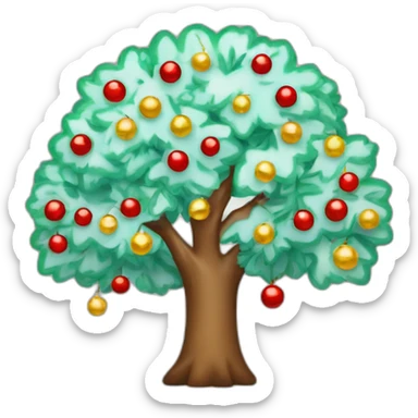 Un árbol de navidad con luses sticker