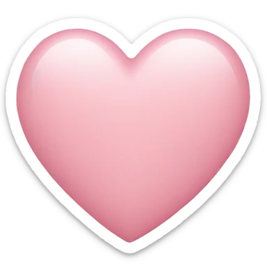 light pink heart sticker
