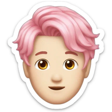 Jimin pink hair sticker