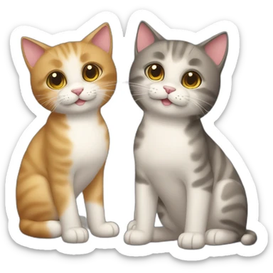 Gato y gata despampanantes sticker