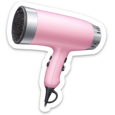 Light pink and white hair dryer sticker