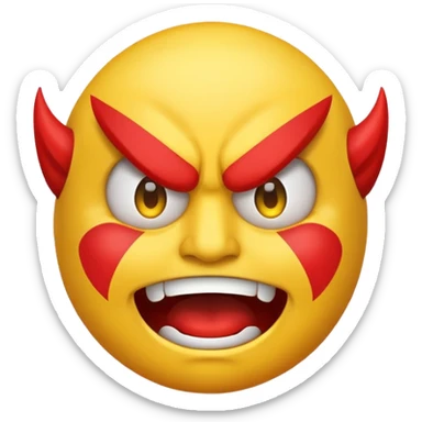 super angry emoji carnival theme sticker