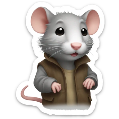 Un rat dans le style kawai  sticker