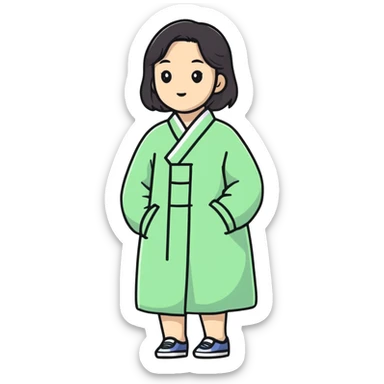 Fashionable Korean woman in her 20s sticker