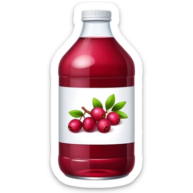 Bottle cranberry juice sticker