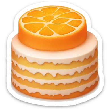 only orange colored cake sticker