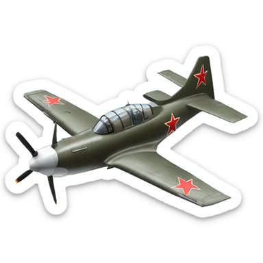 Realistic Yak-3 fighter plane sticker