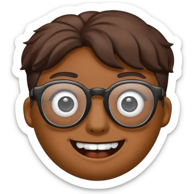 Poop emoji with diamond teeth and black glasses  sticker