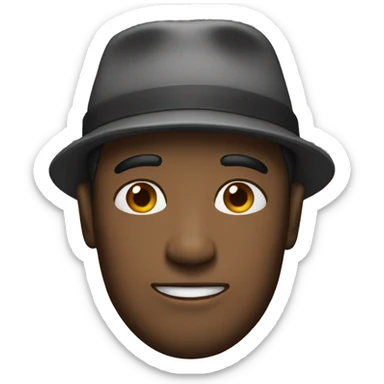 Man with backwards hat sticker