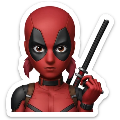 female deadpool from Deadpool & Wolverine movie sticker