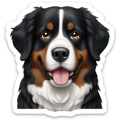 Black and white Bernese mountain dog sticker