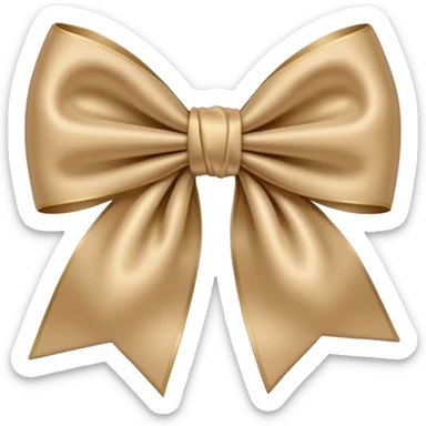 Beige bow sticker
