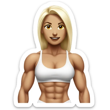 gorgeous female white bodybuilder sticker