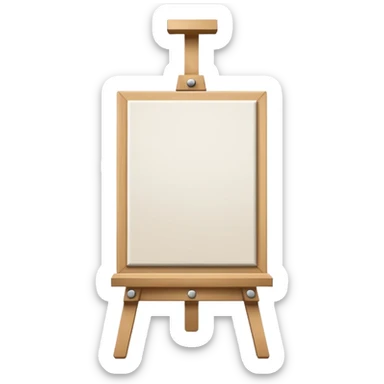 Blank canvas on easel sticker