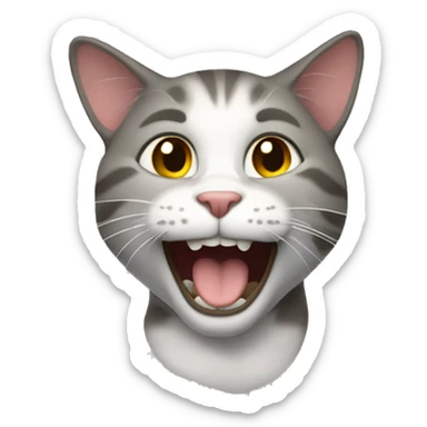 Un gato riendo sticker