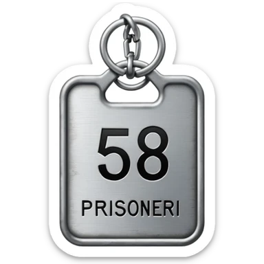 prisoner number tag sticker