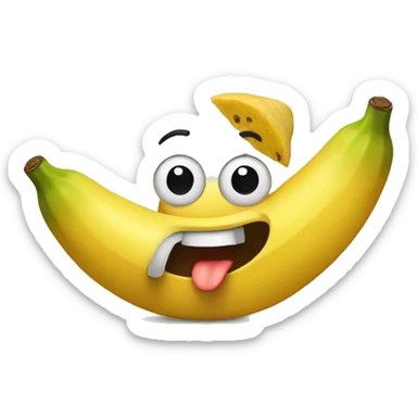 banana with holding a taco  sticker
