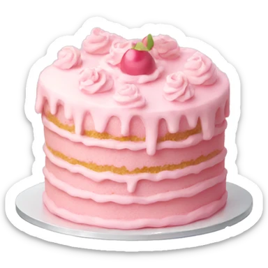 pastel pink cake sticker