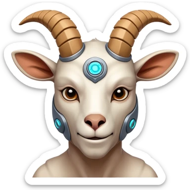 Cybernetic Goat(Ram) man sticker