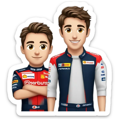 Charles leclerc et pierre gasly sticker