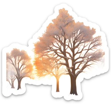 Sunrise on a winters day  sticker