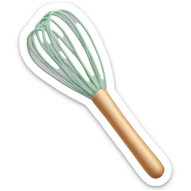 pastel whisk on an angle sticker
