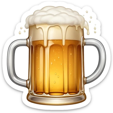 A wobbly tankard overflowing with beer sticker