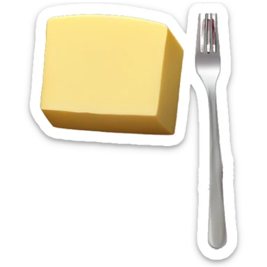 Realistic Butter on a burgundy plate sticker