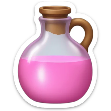 medieval potion filled with pink pale color sticker