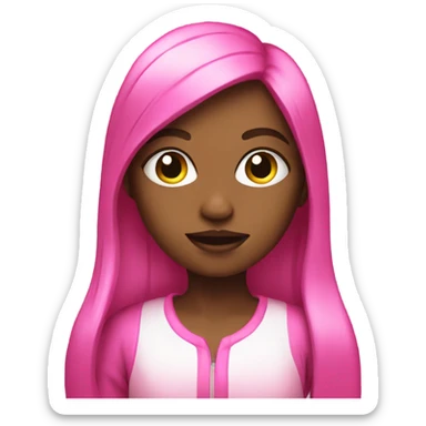 Girl with pink funk sticker