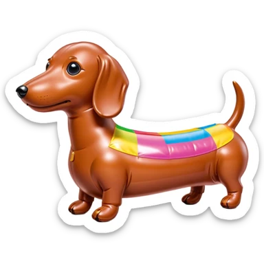  SPAM meat jeff koons style inflatable dachshund shund art sculpture  sticker