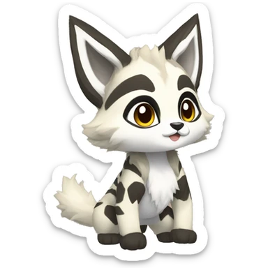 patterns, Kemono-style, Chibi, Anthro-Fur-Sona-Fakémon, Full Body sticker