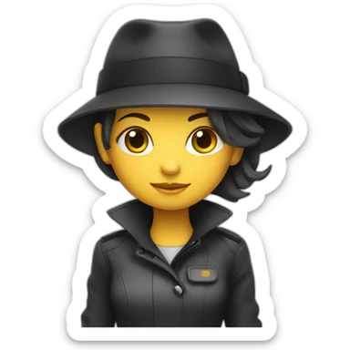 cute cool little spy girl sticker