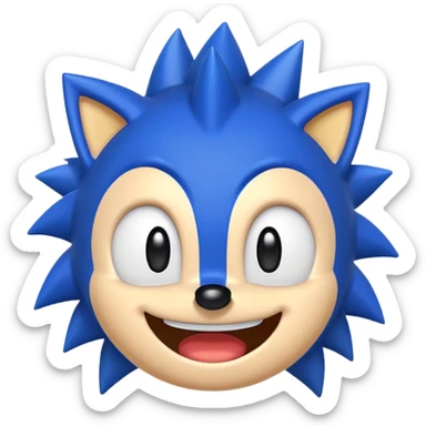 If your trying to make a sonic emoji make him look better. sticker