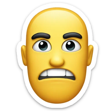 Smile annoyed face with annoyed symbol  sticker