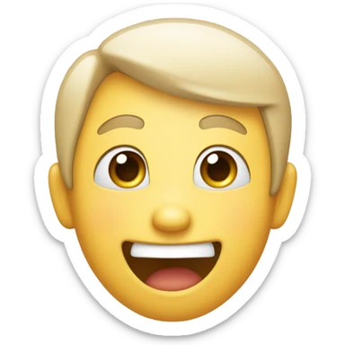 Embarrassed with happy face sticker