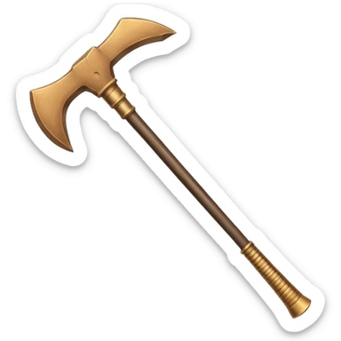 ancient Egyptian symmetric mining pickaxe simple materials sticker