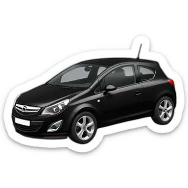 black opel corsa d past lift sticker