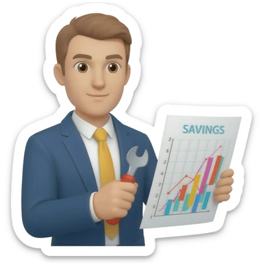 naprawianie procedur i oszczędności sticker