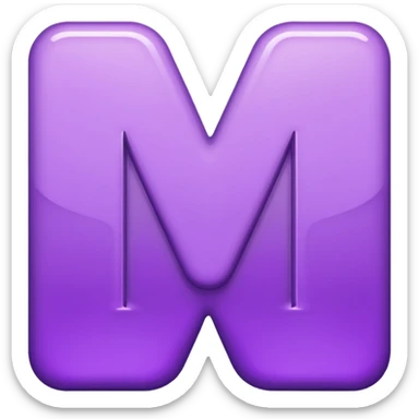 purple letter m sticker