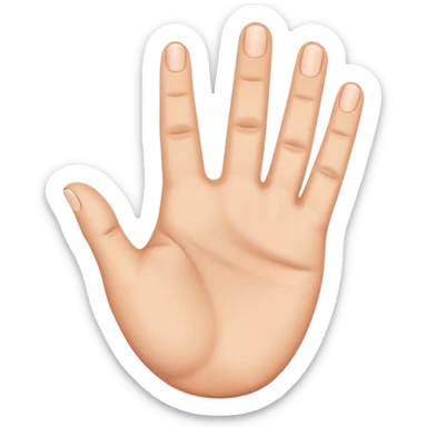 Have 5 fingers up then put 1 down sticker