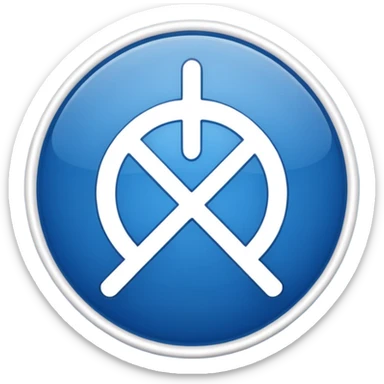 Tick inside a blue circle  sticker