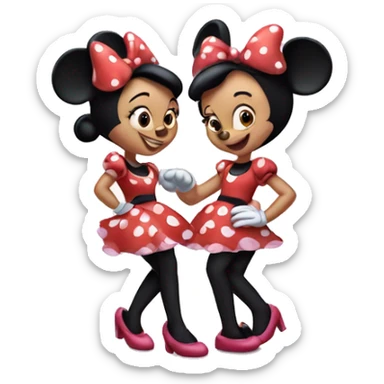 Two Minnie Mouse love  sticker