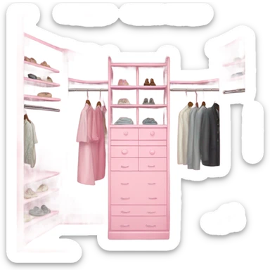 light light pink closet sticker